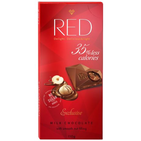 Шоколад Red Exclusive с ореховой начинкой молочный, 110г