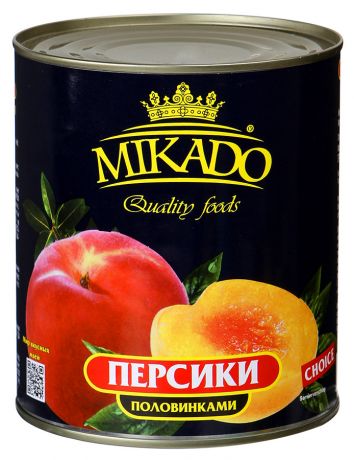 Персики Mikado половинки в сиропе 820 г
