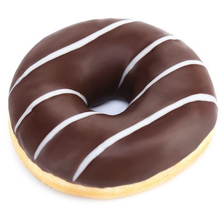 Донат Dooti Donuts глазированный со вкусом какао и белыми полосками замороженный 55г