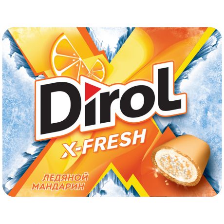 Жевательная резинка Dirol X-Fresh без сахара со вкусом мандарина 16г