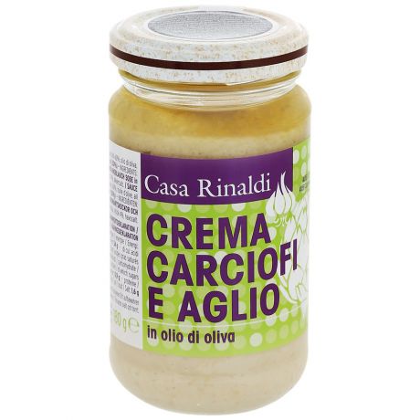 Крем-паста Casa Rinaldi из артишоков чеснока в оливковом масле, 180г