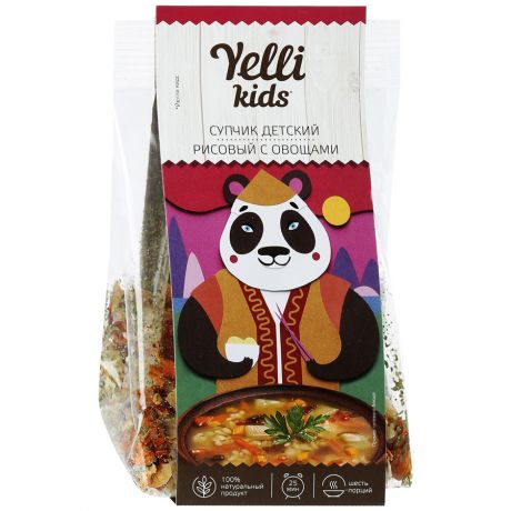 Детский супчик Yelli Kids Рисовый с овощами, 100г