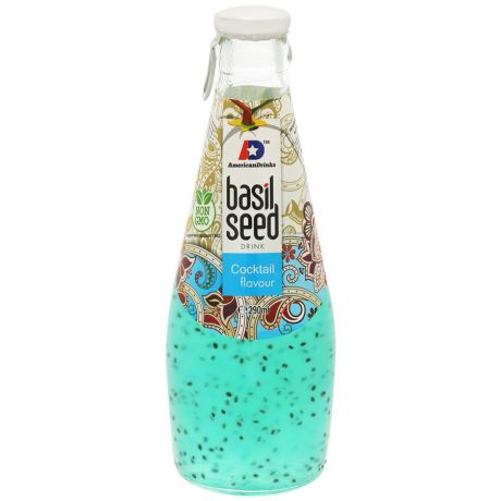 Напиток безалкогольный American Drinks Basil Seed "Экзотик Коктейль" 290мл