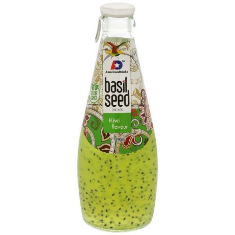 Напиток безалкогольный American Drinks Basil Seed "Сочный Киви" 290мл