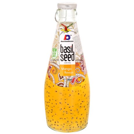 Напиток безалкогольный American Drinks Basil Seed "Пряное манго" 290мл