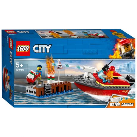 Конструктор Lego City Пожарные Пожар в порту 60213 (2 минифигурки) (97 деталей)