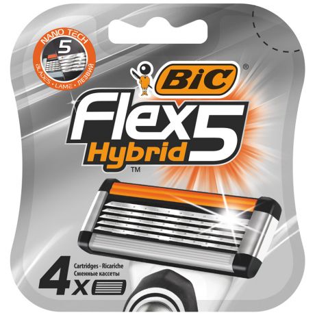 Сменные кассеты Bic Flex 5 Hybrid, 4шт