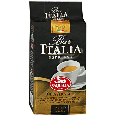 Кофе Saquella Bar Italia 100% Арабика молотый 250 г