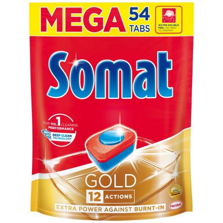 Таблетки для посудомоечной машины Somat Gold 54 штуки