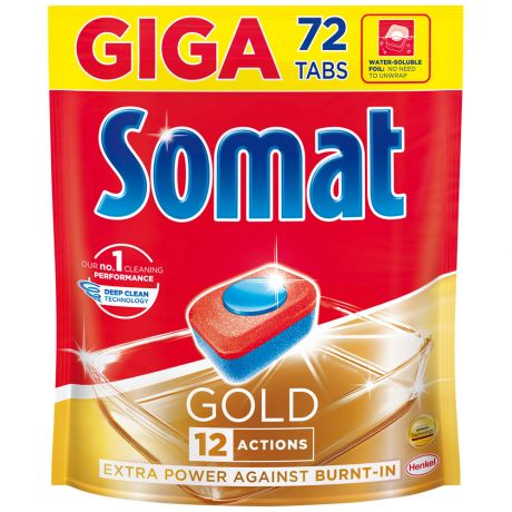 Таблетки для посудомоечной машины Somat Gold 72 штуки
