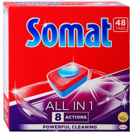 Таблетки для посудомоечной машины Somat All in One 48 штук