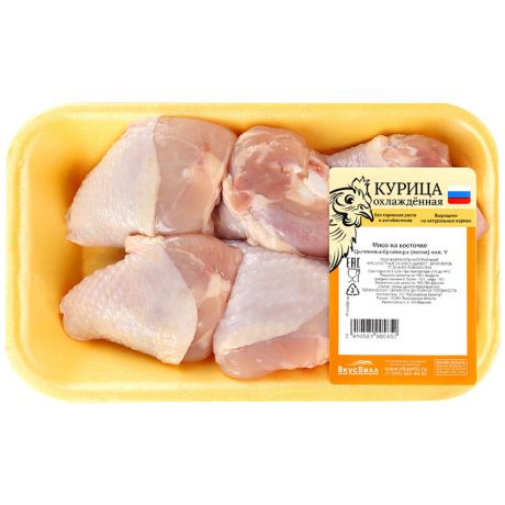 Мясо цыпленка-бройлера на кости ВкусВилл охлажденное на подложке 0.5-1.3 кг