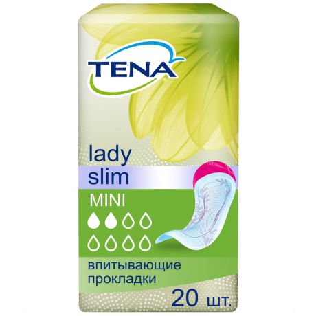 Прокладки урологические женские Tena Lady Slim Mini 2 капли 20 штук