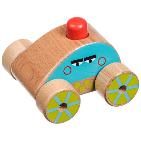 Машина Lucy&Leo деревяенная с кнопкой сиреной