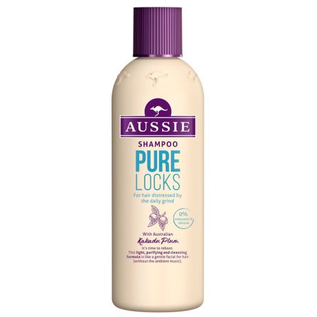 Шампунь Aussie Pure Locks для волос страдающих от ежедневной укладки, 300мл