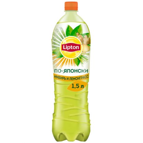 Холодный чай Lipton Зеленый По-Японски Имбирь и Лемонграсс 1.5 л