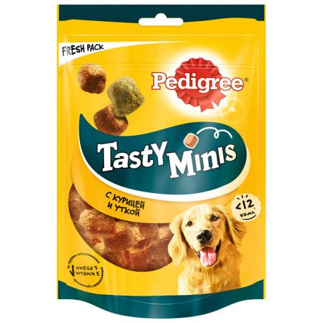 Лакомство для взрослых собак Pedigree Tasty Minis с курицей 130 г