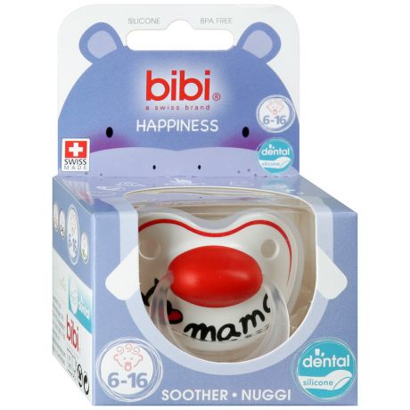 Пустышка bibi Premium Dental силиконовая 6-16 месяцев Happiness Mama
