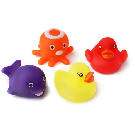 Набор игрушек Курносики для ванны меняющих цвет "Веселое купание", 4шт