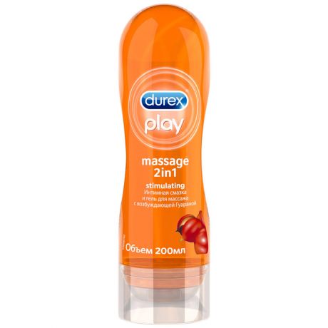 Гель-смазка Durex Play Massage 2 in1 Stimulating Интимная с возбуждающей гуараной для массажа 200 мл