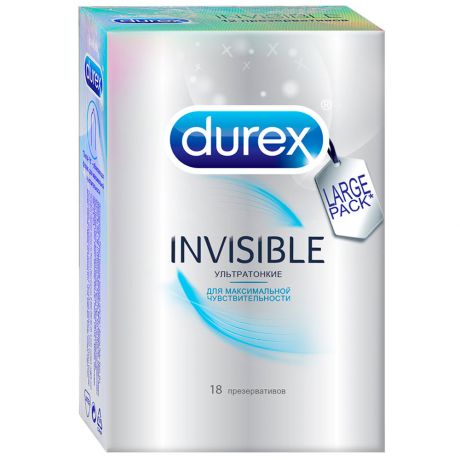 Презервативы Durex Invisible ультратонкие 18 штук