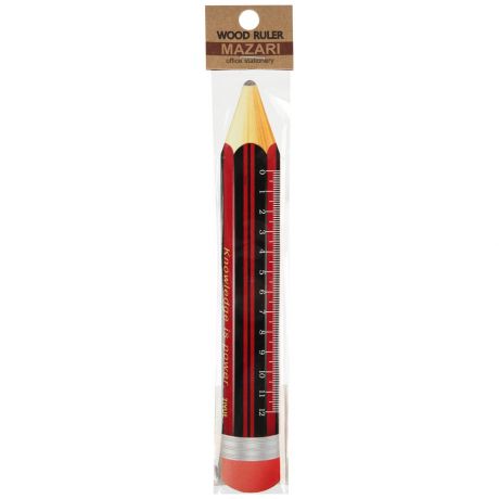 Линейка деревянная Mazari Pencil, 12см