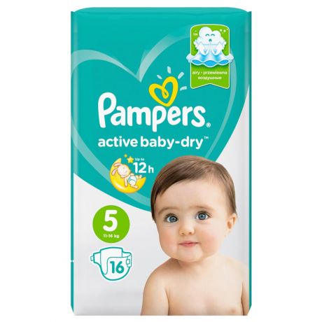 Подгузники Pampers Active Baby-Dry 5 (11-16 кг, 16 штук)