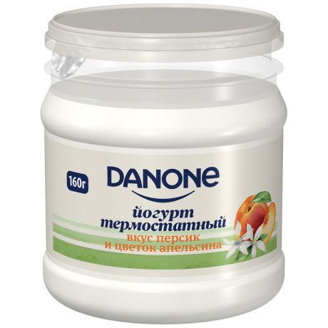 Йогурт Danone термостатный персик-цветок апельсина 3.3% 160 г