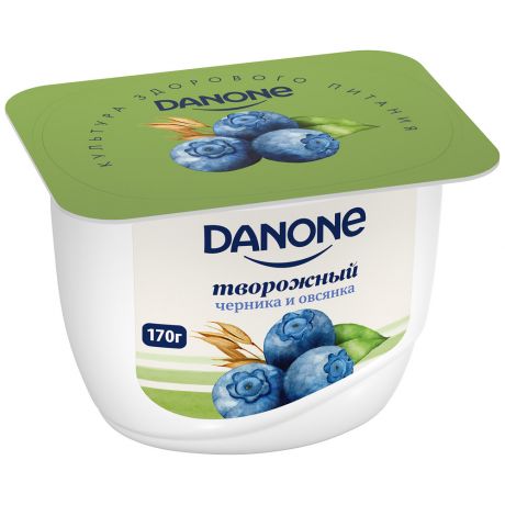 Продукт Danone творожный черника-овес 3.6% 170 г