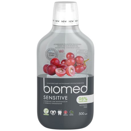 Ополаскиватель для полости рта Biomed Sensitive антибактериальный Виноград 500 мл