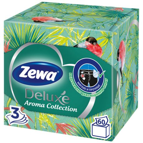 Салфетки бумажные 3-слойные Zewa Deluxe Арома (60 штук)