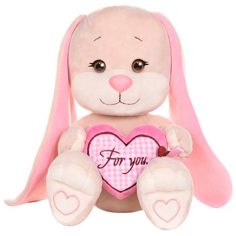 Мягкая игрушка Зайка Jack&Lin с розовым сердцем
