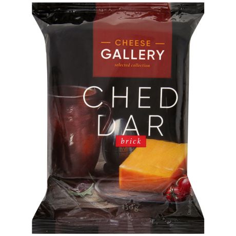 Сыр полутвердый Cheese Gallery Cheddar красный 50% 250 г