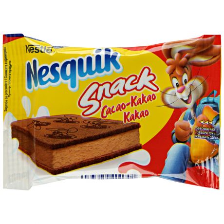 Пирожное Nesquik Nestle бисквитное с какао и молочным кремом 26 г