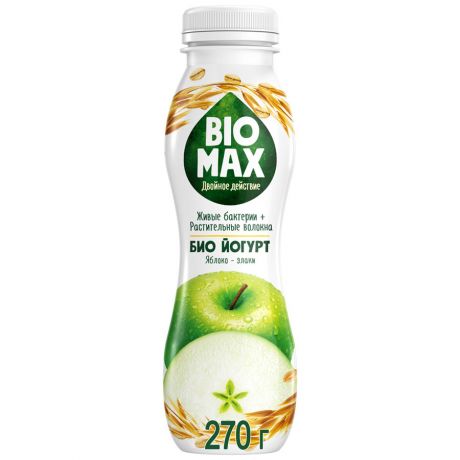 Биойогурт BioMax с яблоком и злаками 1.5% 270 г