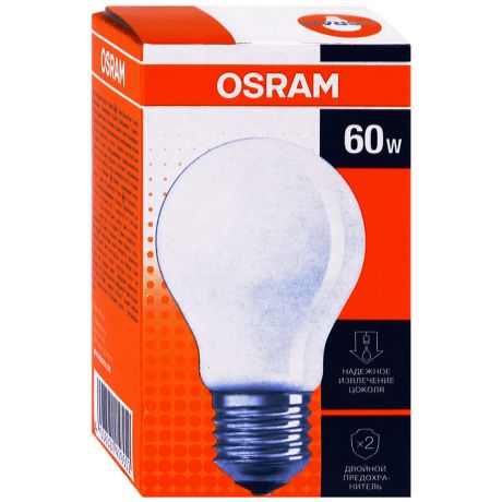 Лампа накаливания Osram A55 груша 60W E27 230V матовая