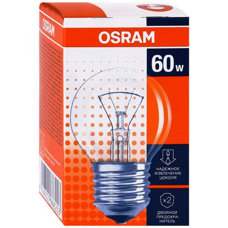 Лампа накаливания Osram P45 шар 60W E27 230V прозрачная
