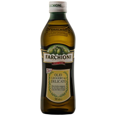 Масло Farchioni оливковое рафинированное Мягкое и легкое с добавлением оливкого нерафинированного масла 0,5л