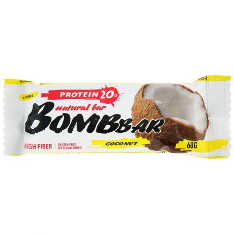 Батончик Bombbar протеиновый кокос 60г