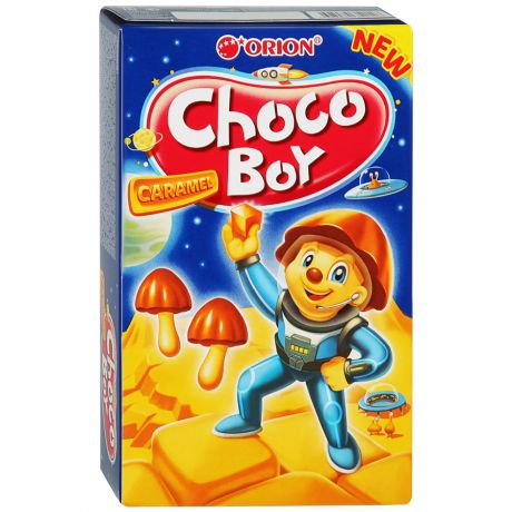 Печенье Orion Choco-Boy Caramel с глазурью 45г