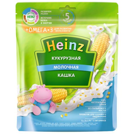 Каша кукурузная Heinz молочная быстрорастворимая с омега-3 с 5 месяцев 200 г