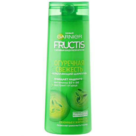 Шампунь Garnier Fructis Огуречная Свежесть укрепляющий для волос склонных к жирности 0,4л