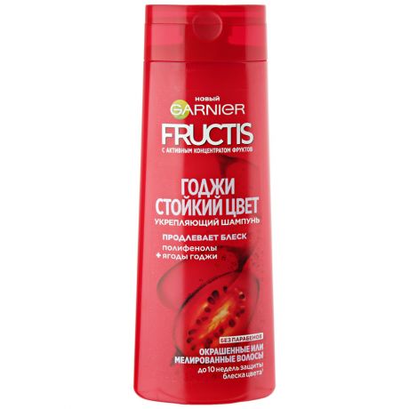 Шампунь Garnier Fructis Годжи Стойкий цвет укрепляющий для окрашенных или мелированных волос с ягодами Годжи 0,4л