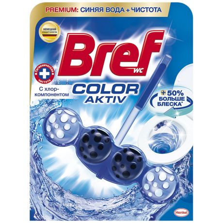 Средство чистящее для унитаза Bref Color Aktiv с хлор-компонентом 50 г