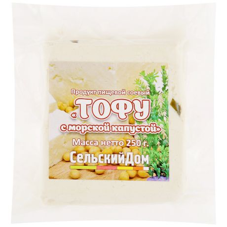 Продукт пищевой соевый Сельский Дом Тофу с морской капустой 250 г