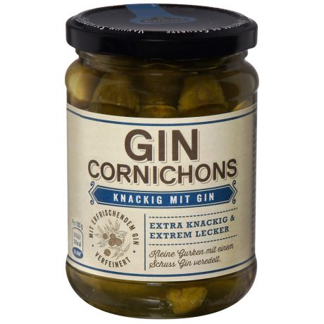Корнишоны Kuhne Gin Cornichons с джином маринованные 330 г