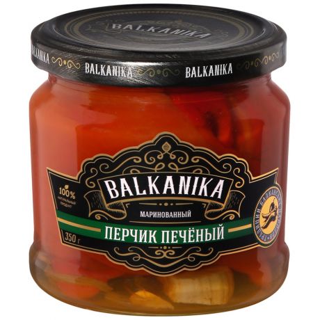 Перчик Balkanika печеный маринованный 350 г