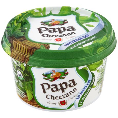 Сыр творожный Papa Cheezano с Итальянскими травами 60% 160 г