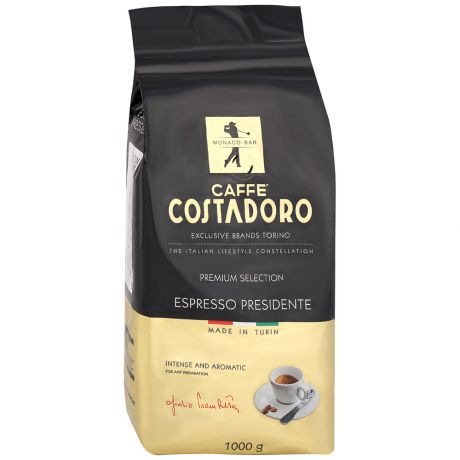Кофе Costadoro Espresso Presidente в зернах 1 кг