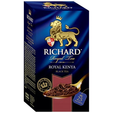 Чай Richard Royal Kenya черный крупнолистовой 25 пакетиков по 2 г